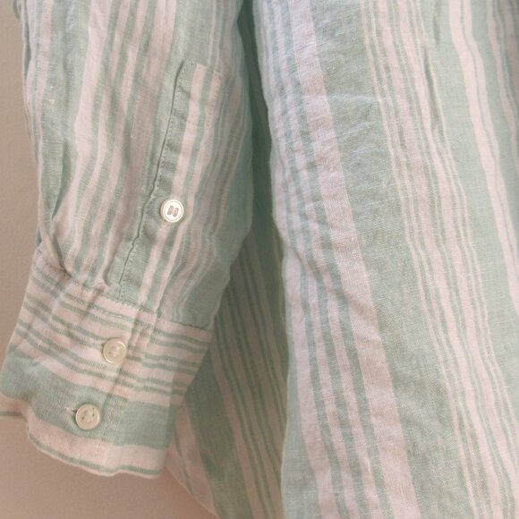 Lemlem x H&M Pure Linen Stripe Beach Coverup or Shirt - Picture 8 of 9